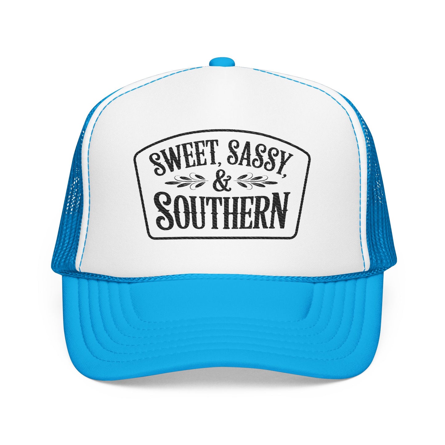 Sweet Sassy & Southern Foam Trucker Hat – Country Girl Snapback Cap with Mesh Back