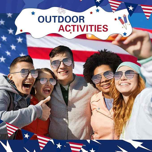 American Flag Aviator Sunglasses – Patriotic UV Protection