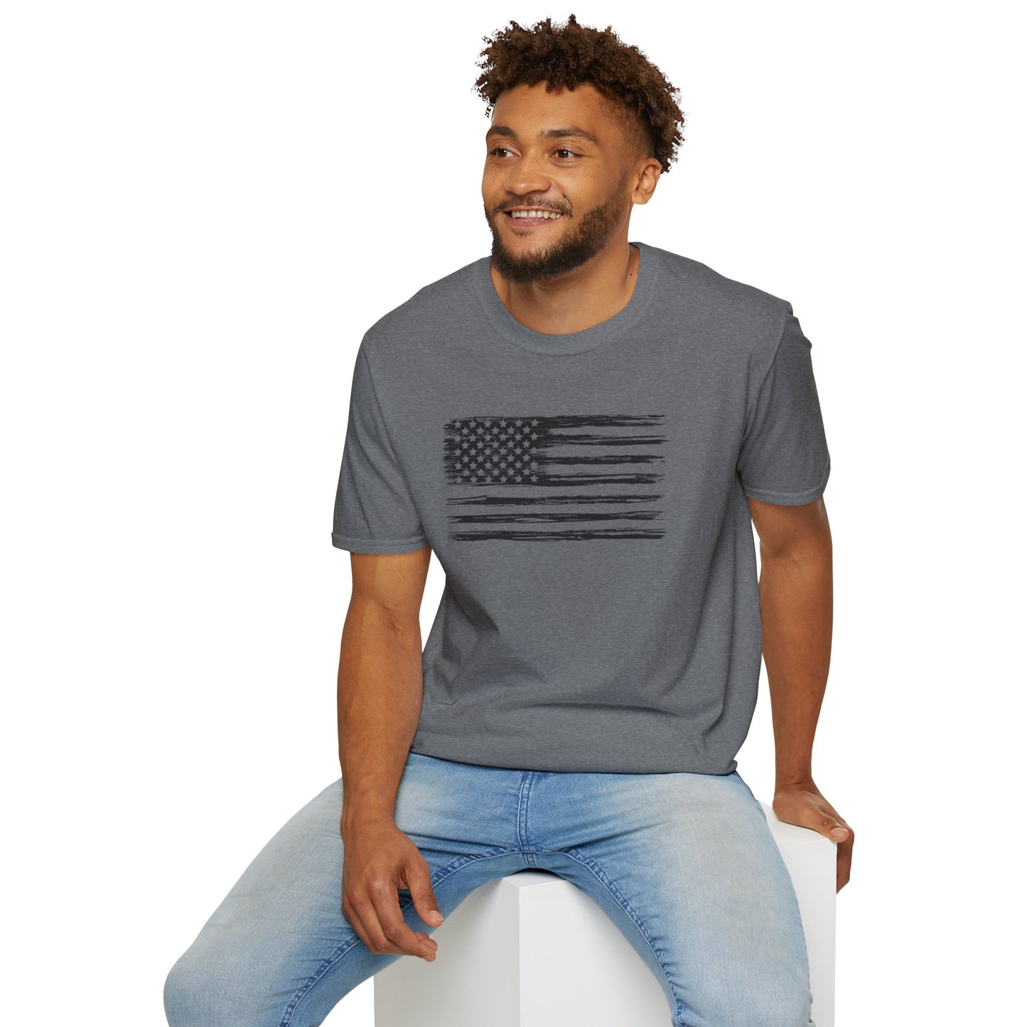 American Flag Vintage Unisex Softstyle T-Shirt - Freedom Flag Co.