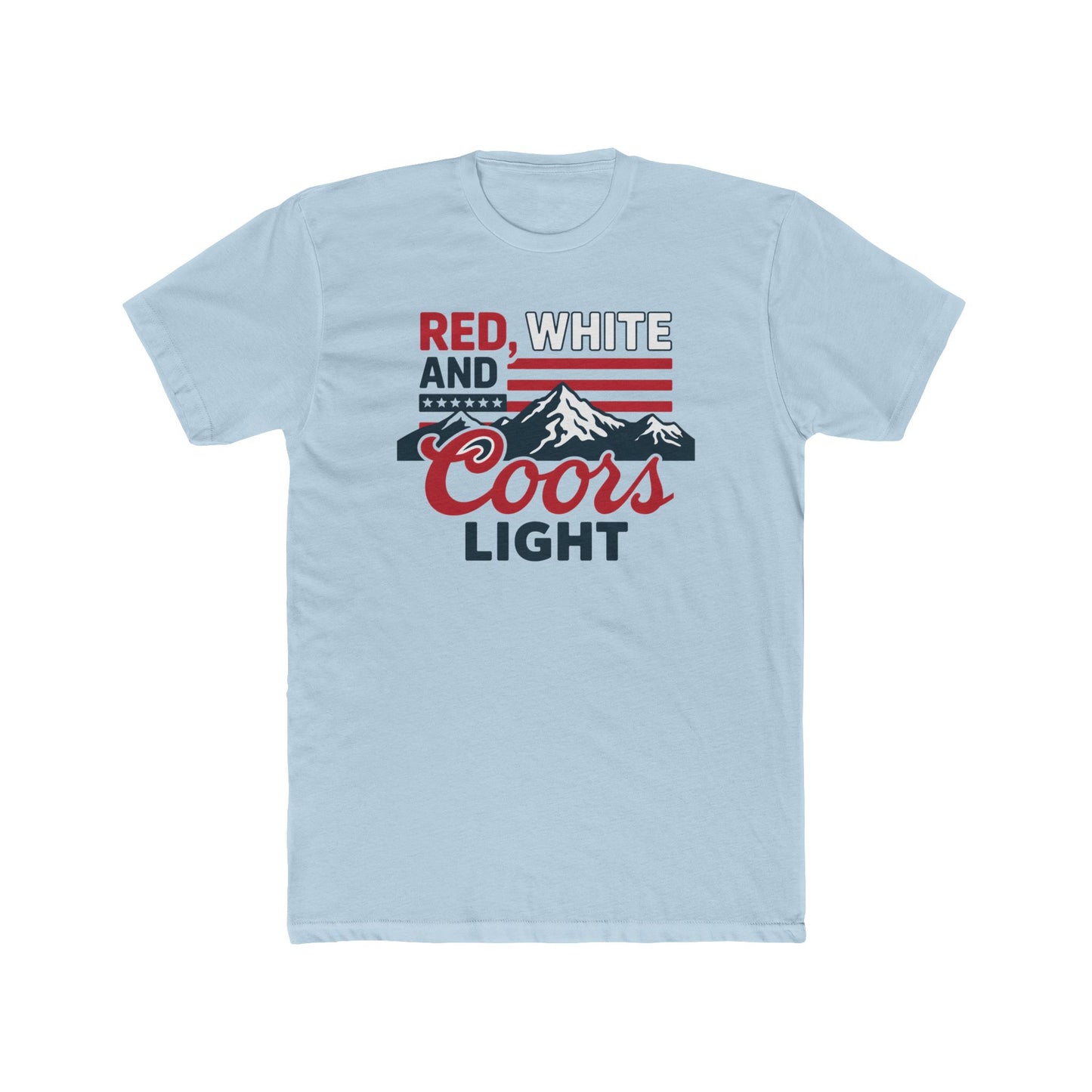 Red, White, and Coors Light Tee – Patriotic Beer Shirt for Summer Fun