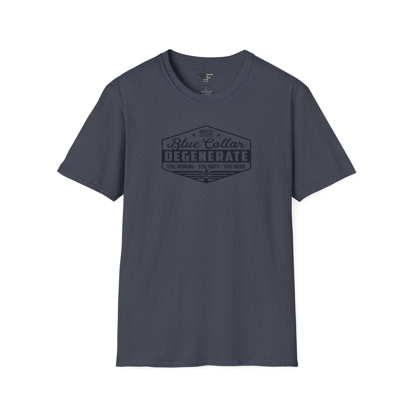 Blue Collar Degenerate T-Shirt – Rugged Distressed Graphic Tee for Hardworking Men