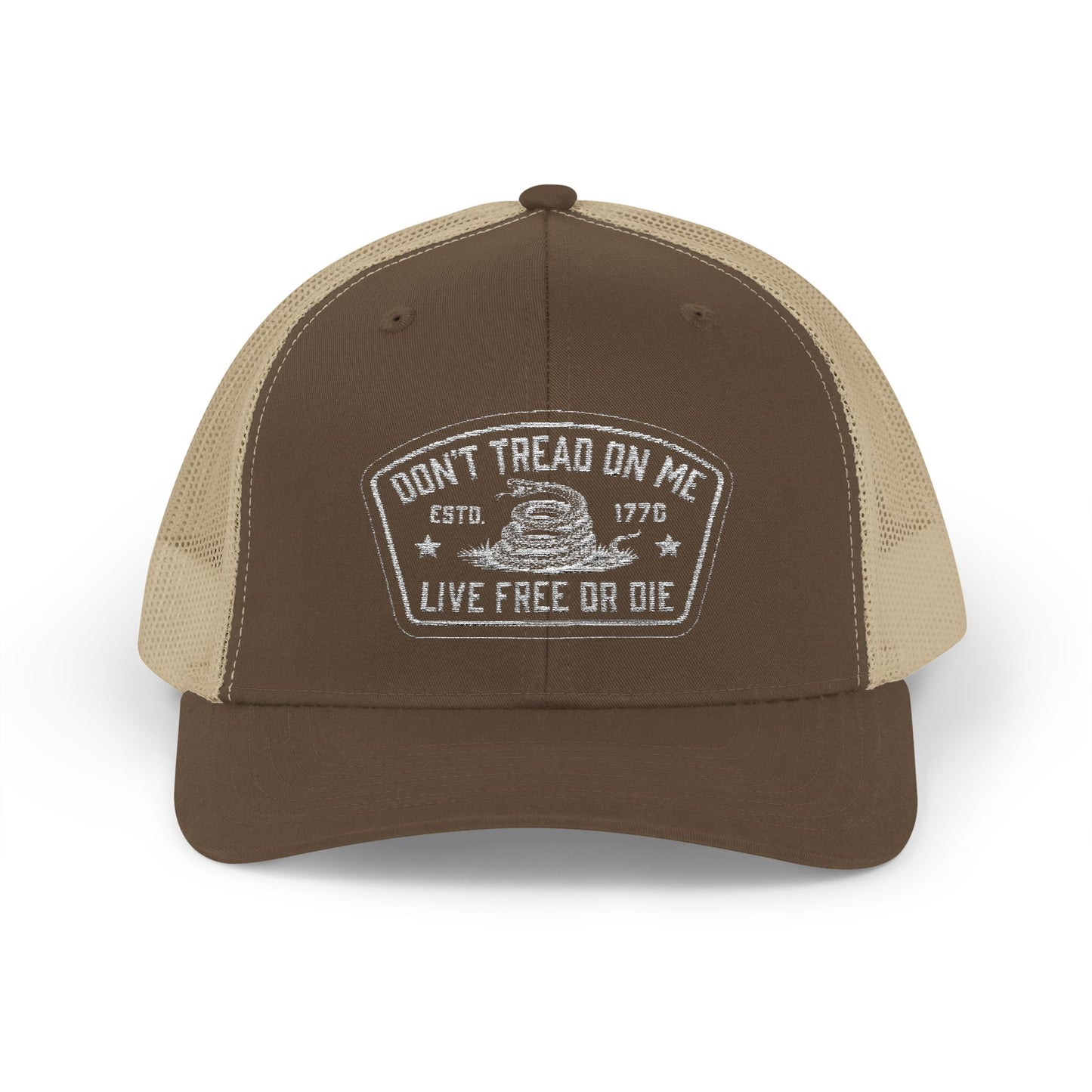 Live Free or Die Trucker Hat – Patriotic Snapback Mesh Cap