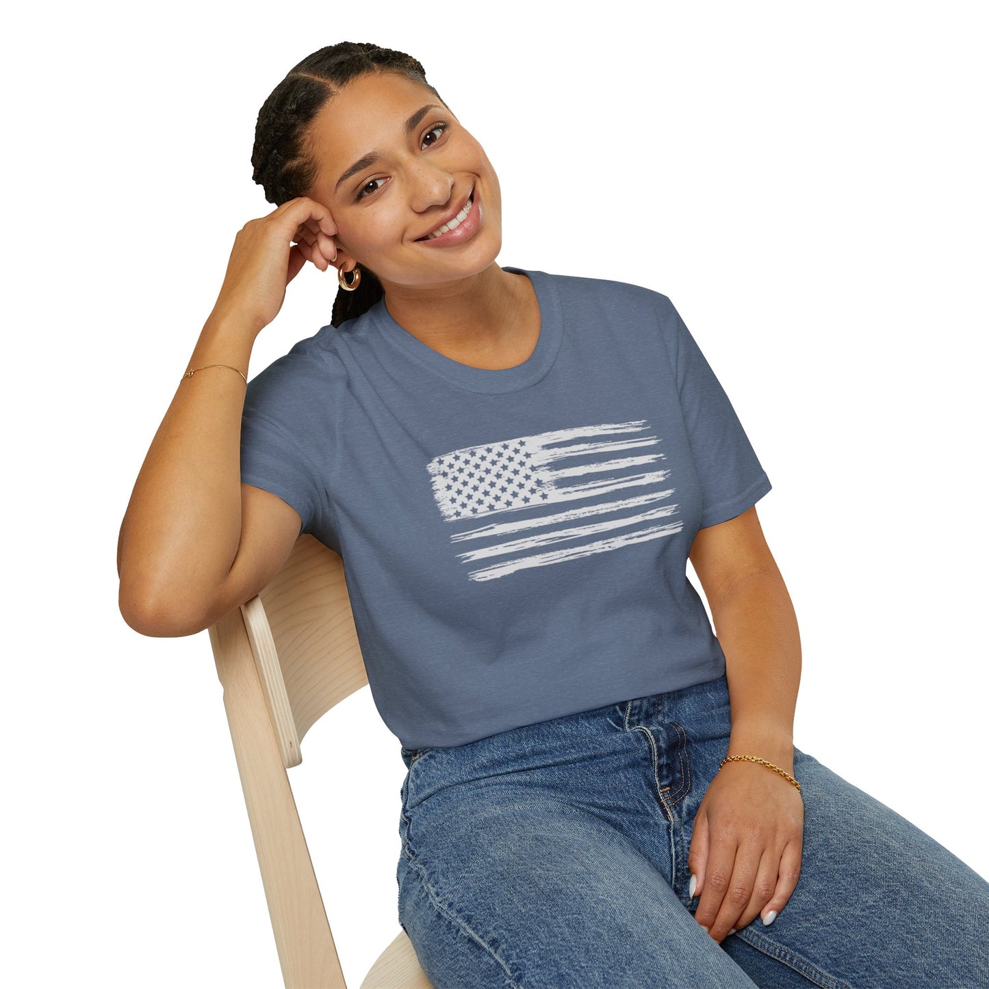 American Flag Vintage Unisex Softstyle T-Shirt - Freedom Flag Co.