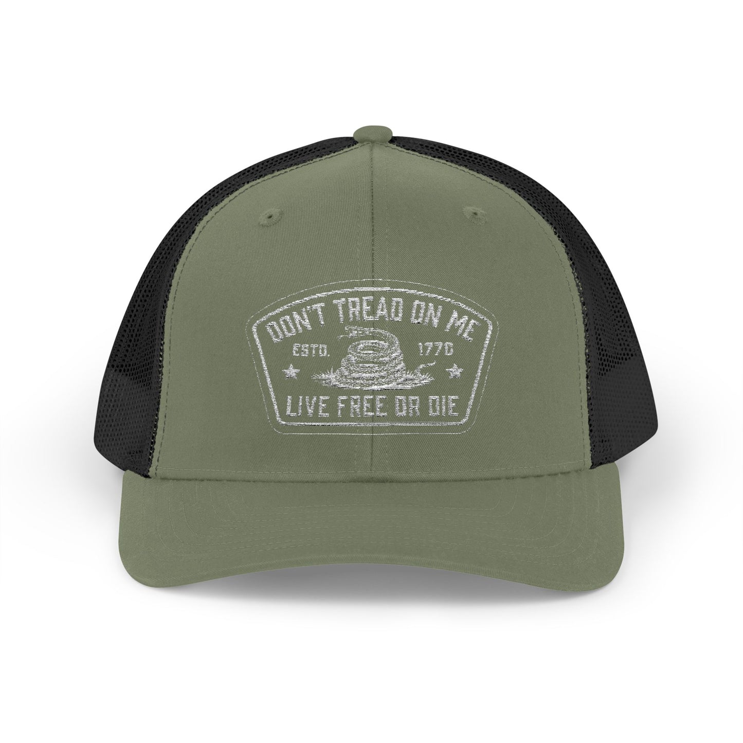 Live Free or Die Trucker Hat – Patriotic Snapback Mesh Cap