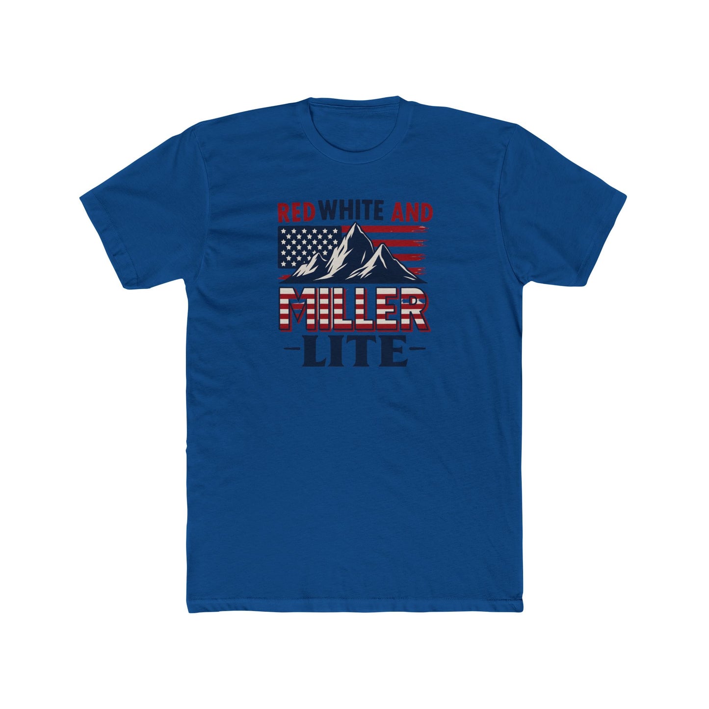 Red, White, and Miller Lite Tee – Patriotic Beer Shirt for Summer Vibes