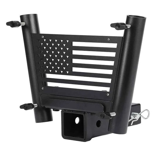 Dual Flag Pole Holder for Receiver Hitch – Durable Patriotic Display for Trucks & SUVs