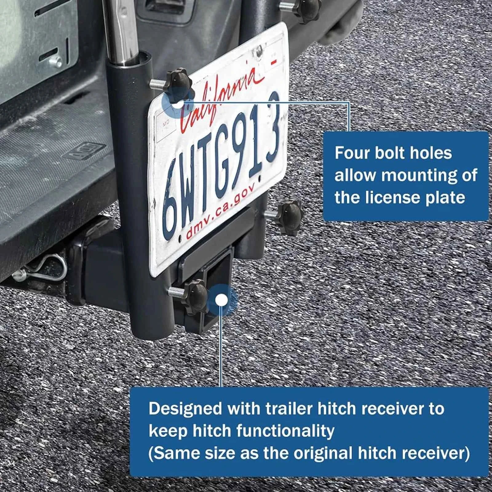 Dual Flag Pole Holder for Receiver Hitch – Durable Patriotic Display for Trucks & SUVs