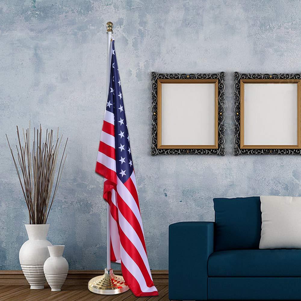 ABS indoor flagpole floor stand for flag display