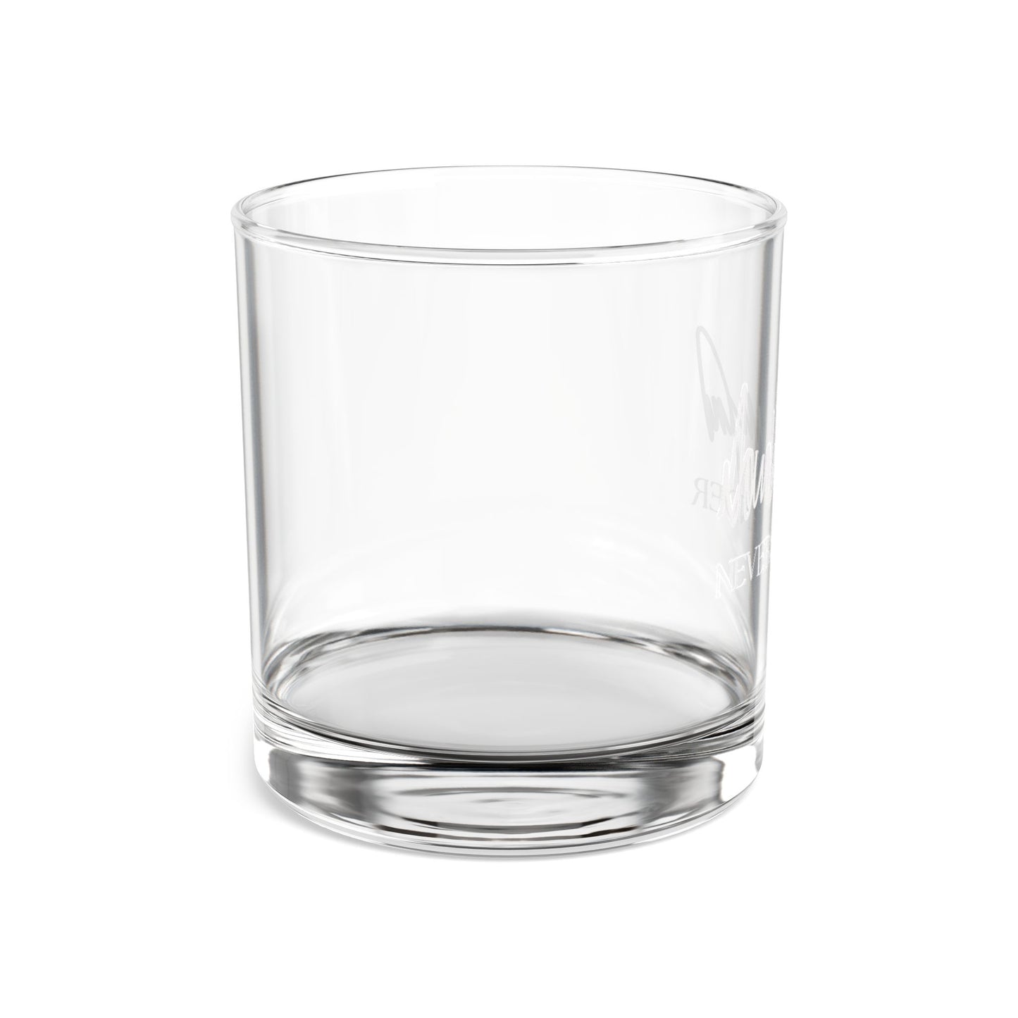 Never Surrender 10oz Whiskey Glass with a sleek and durable design, perfect for enjoying your favorite drink in style.