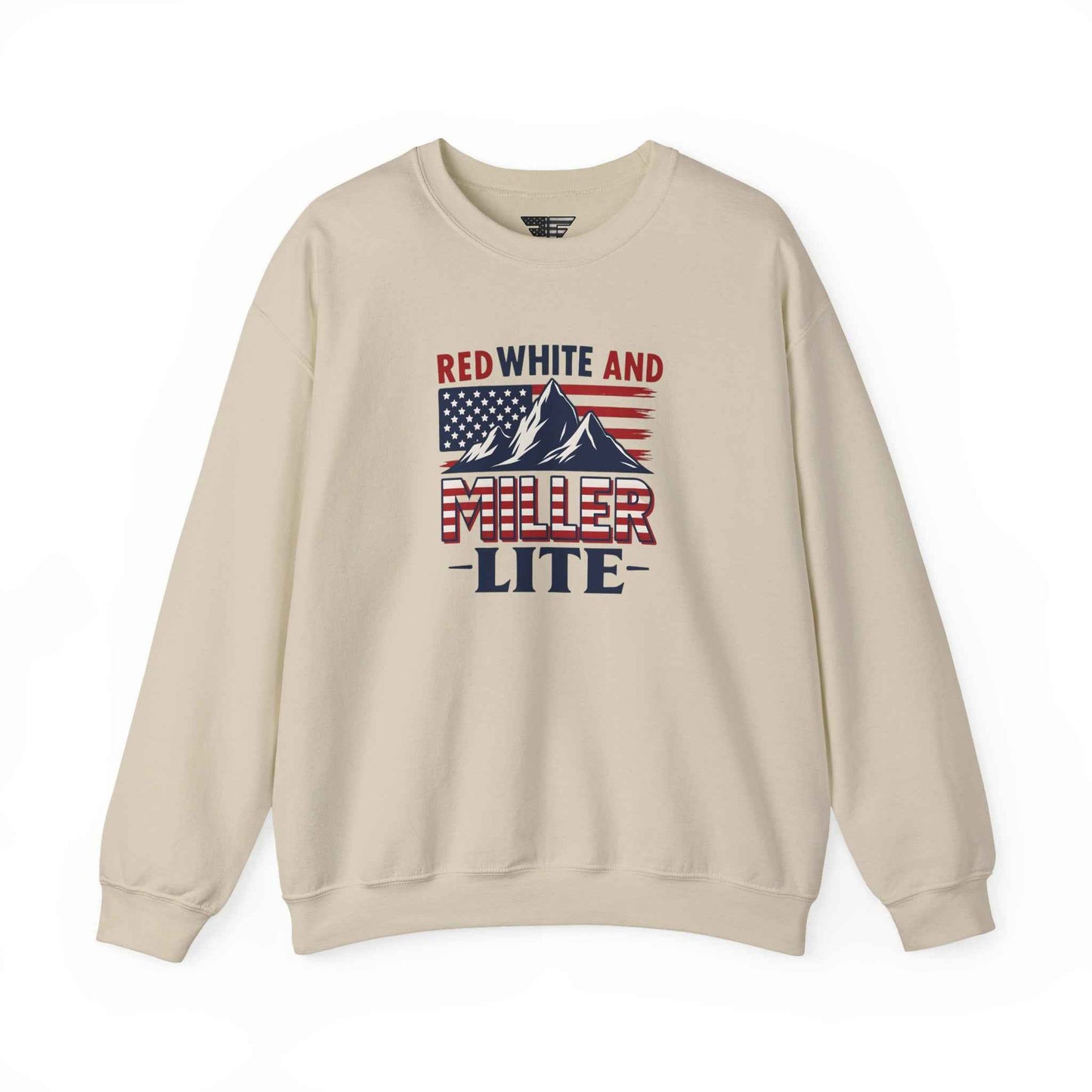 Red, White & Miller Lite Crewneck – Patriotic Beer Sweatshirt