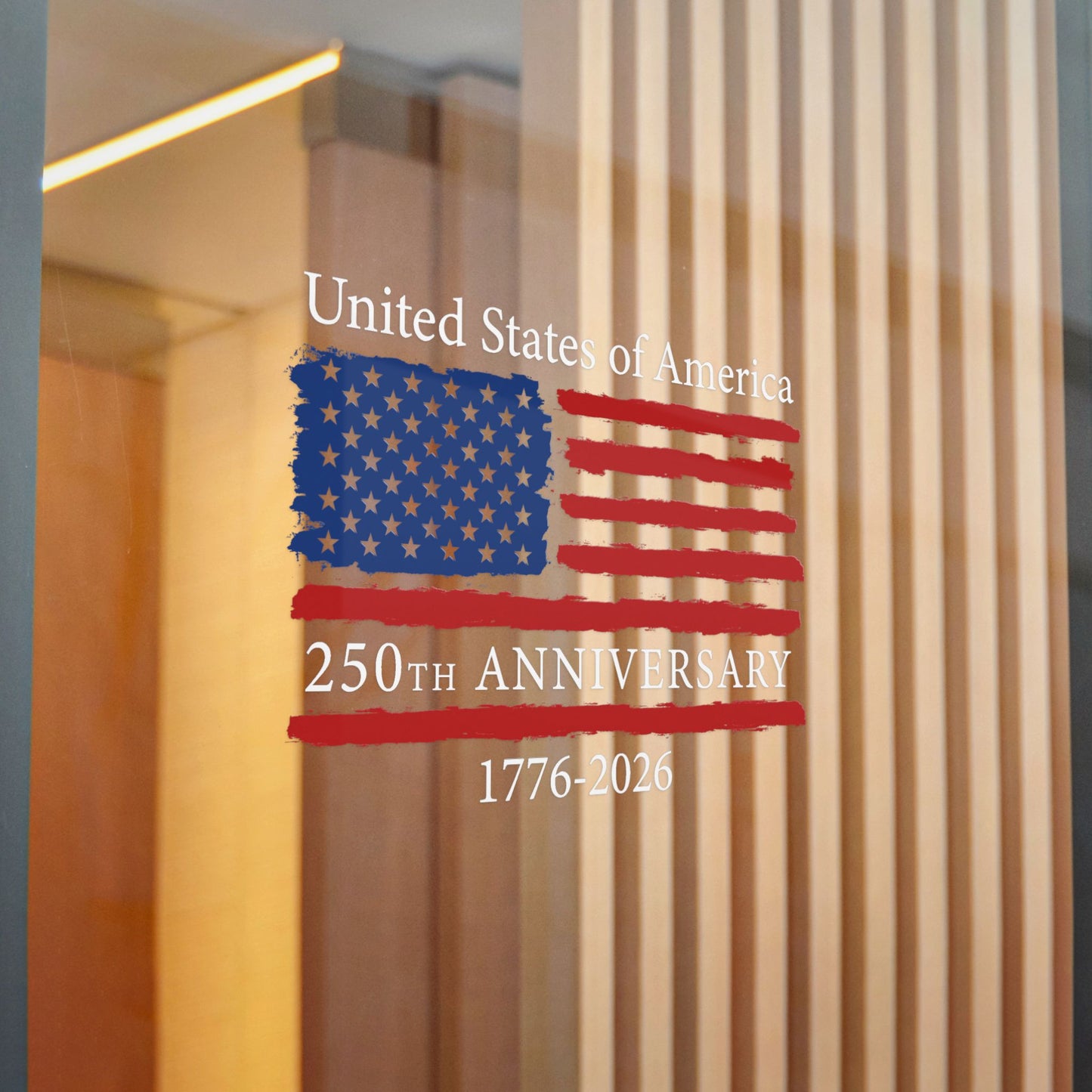 USA 250th Anniversary Vinyl Decal Sticker – 1776–2026 Patriotic Window & Car Decal