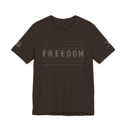 Distressed Freedom American Flag T-Shirt | Patriotic Tee