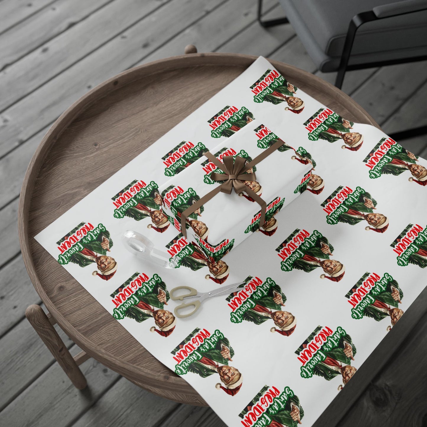 America’s Favorite President Wrapping Paper – Patriotic Trump Gift Wrap for Christmas, Birthdays & Holidays | Premium MAGA USA Wrapping Paper Roll