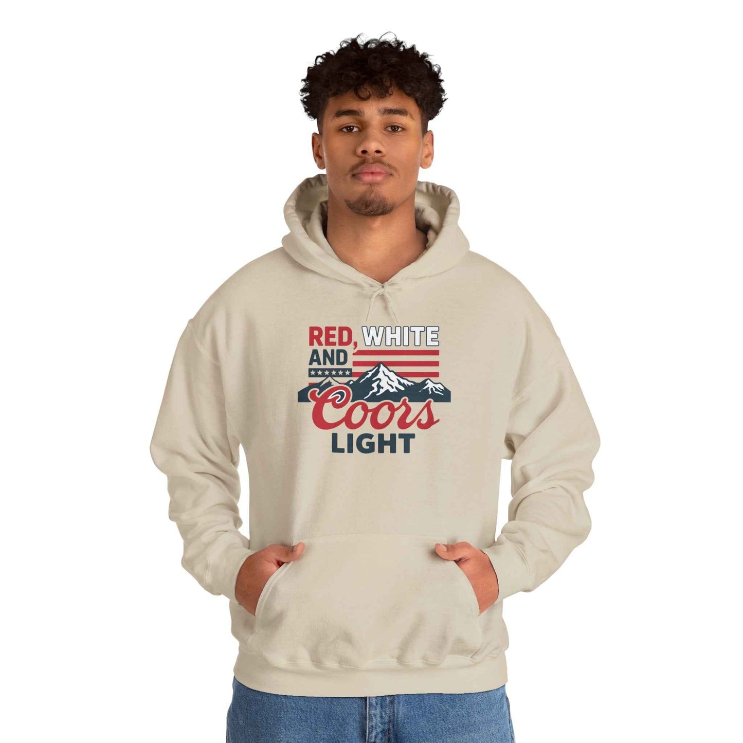 Red, White & Coors Light Hoodie – Patriotic Beer Hoodie