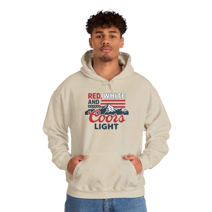 Red, White & Coors Light Hoodie – Patriotic Beer Hoodie