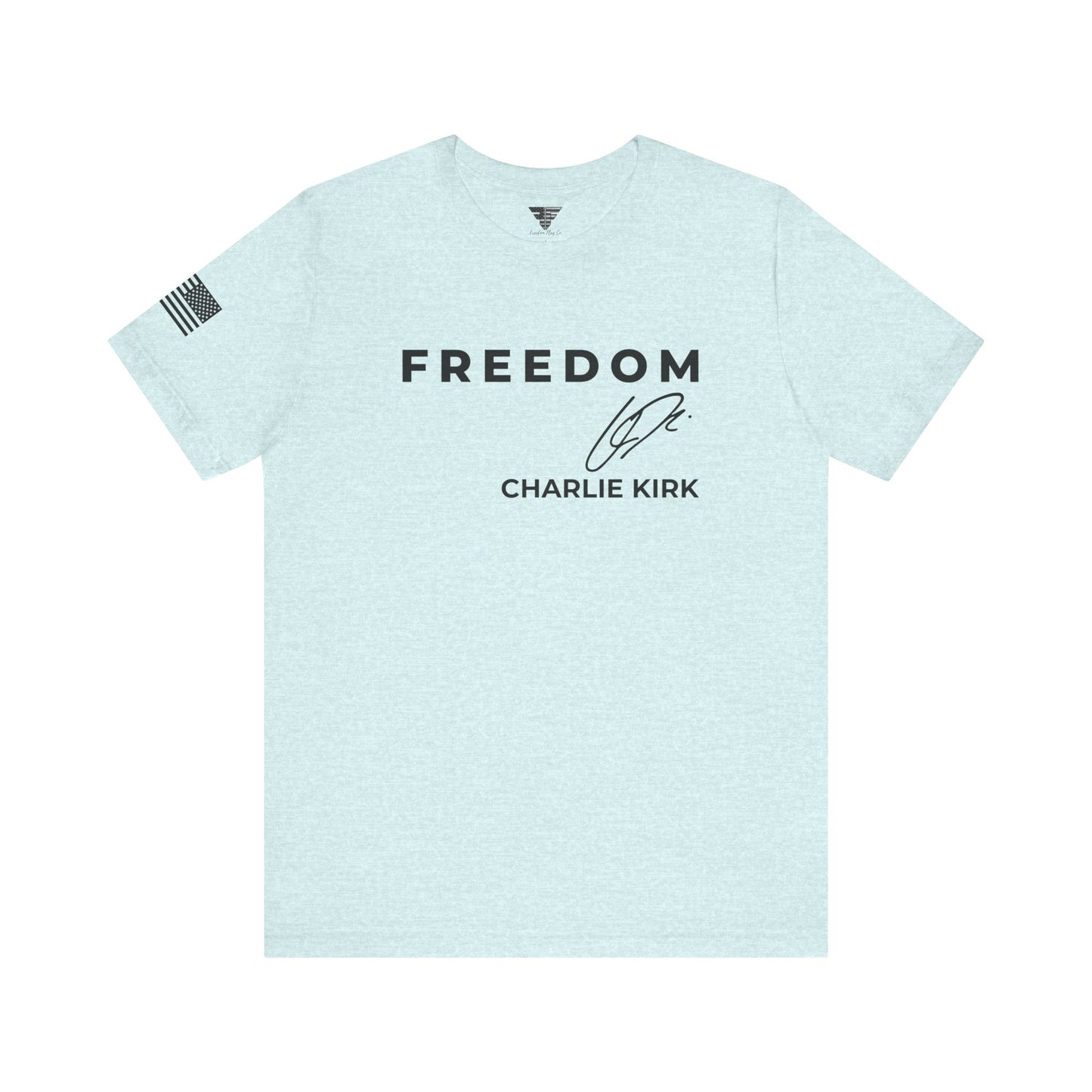 Premium Charlie Kirk Signature T-Shirt – Unisex Patriotic Freedom T-Shirt Turning Point USA