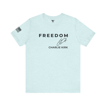 Premium Charlie Kirk Signature T-Shirt – Unisex Patriotic Freedom T-Shirt Turning Point USA