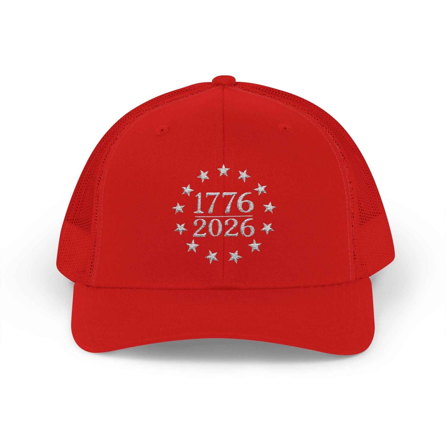 1776-2026 Patriotic Trucker Hat – Betsy Ross 13 Star Flag Cap, USA 250th Anniversary Snapback, American Freedom Hat