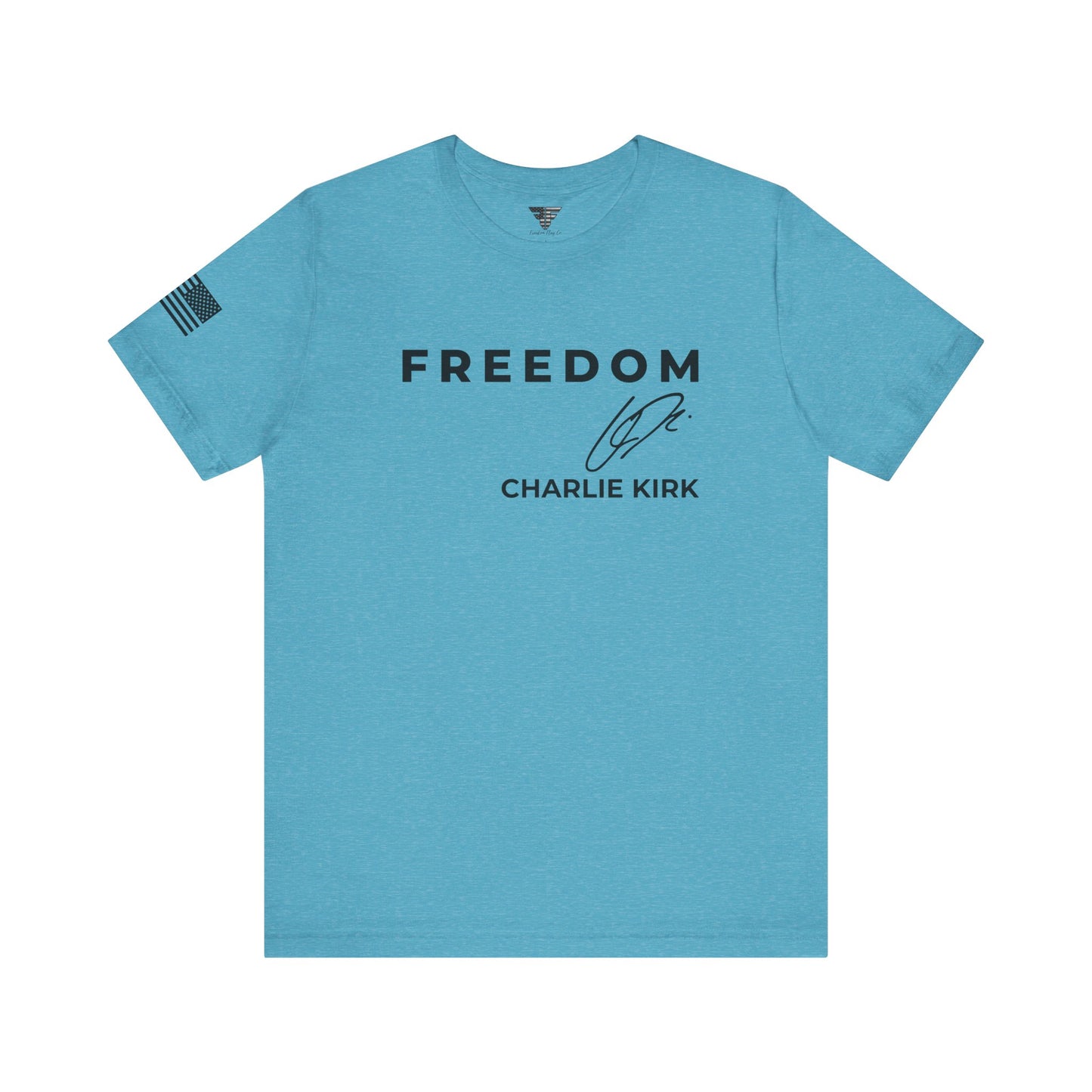 Premium Charlie Kirk Signature T-Shirt – Unisex Patriotic Freedom T-Shirt Turning Point USA