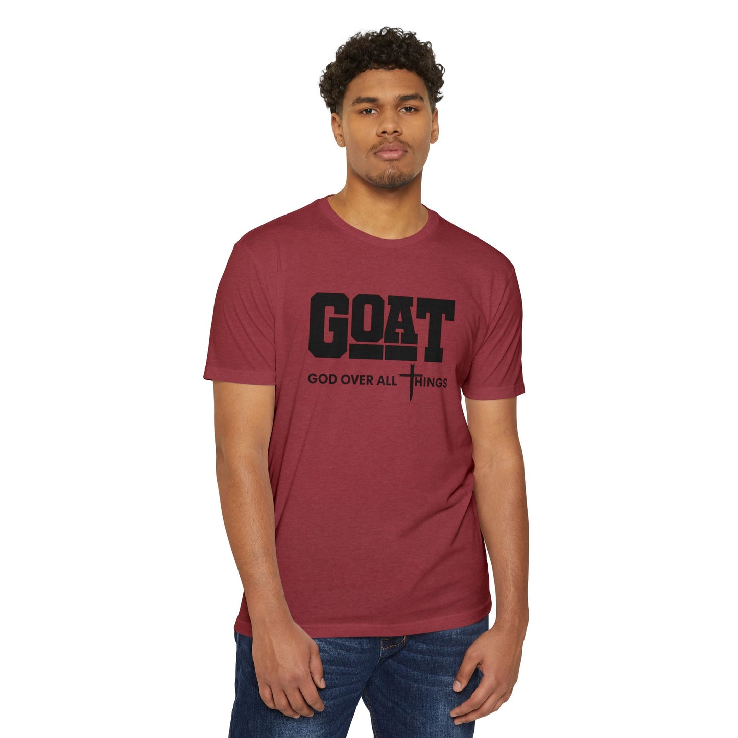 GOAT God Over All Things Unisex Faith Tee