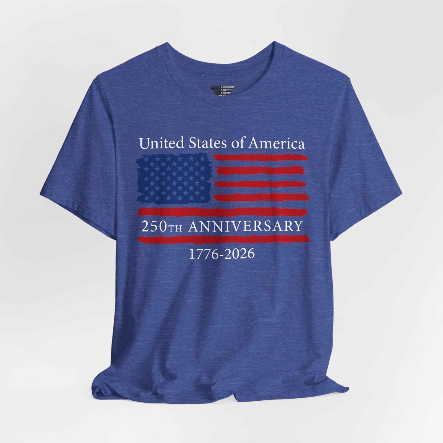 250th Anniversary USA Flag T-Shirt (1776–2026) – Made in USA Patriotic American Shirt