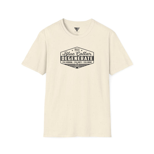 Blue Collar Degenerate T-Shirt – Rugged Distressed Graphic Tee for Hardworking Men