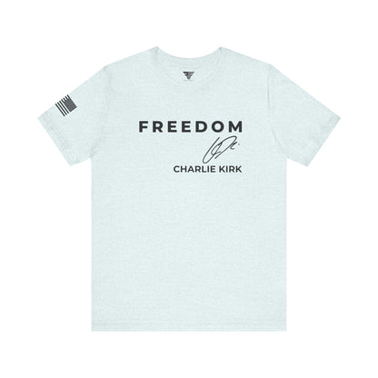 Premium Charlie Kirk Signature T-Shirt – Unisex Patriotic Freedom T-Shirt Turning Point USA