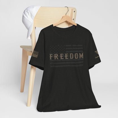 Distressed Freedom American Flag T-Shirt | Patriotic Tee
