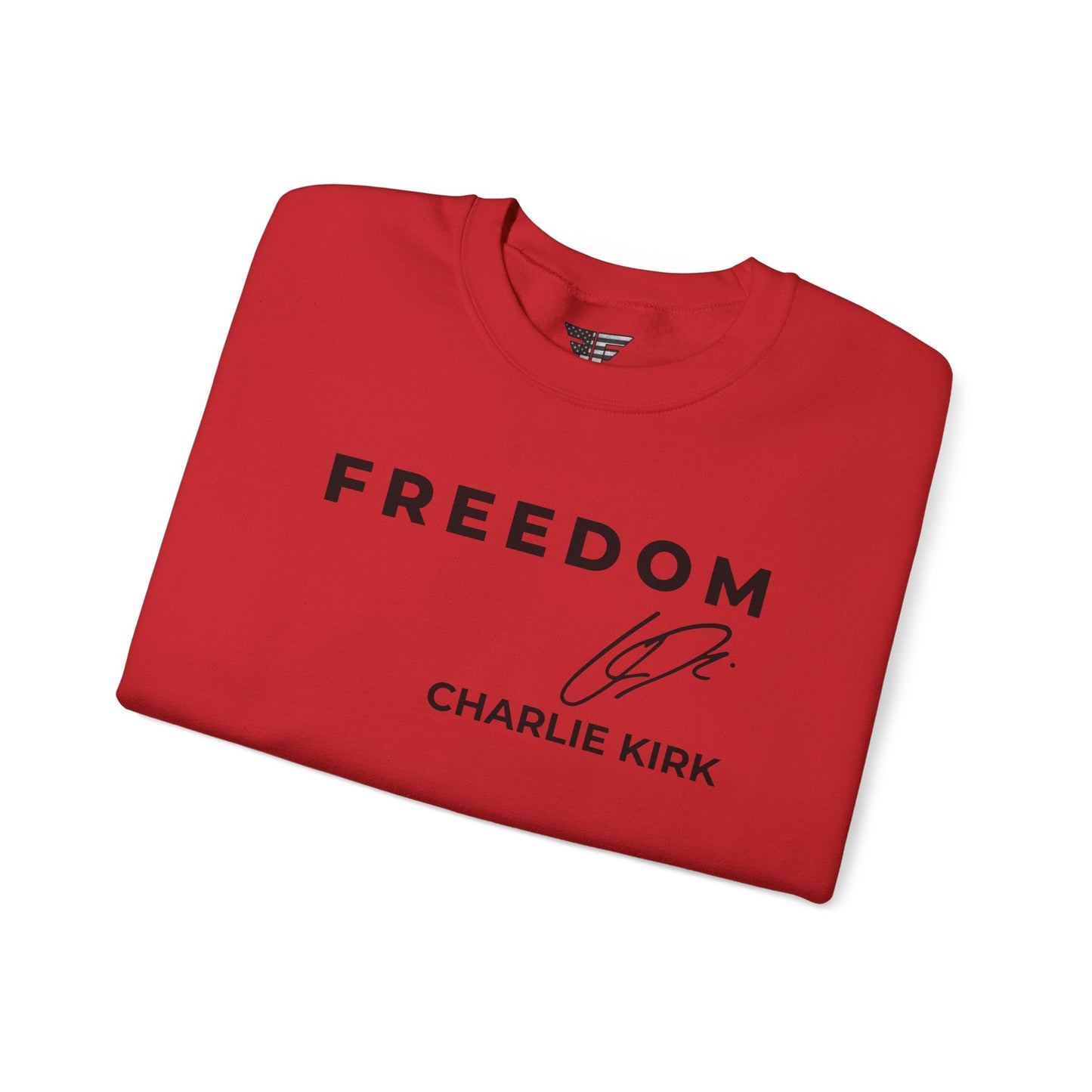 Charlie Kirk Signature Sweatshirt – Unisex Patriotic Freedom Crewneck Turning Point USA