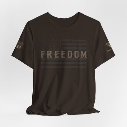 Distressed Freedom American Flag T-Shirt | Patriotic Tee