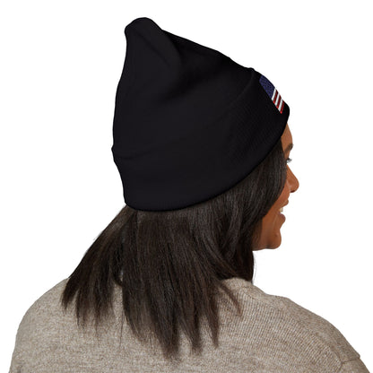 American Flag Beanie – Embroidered Patriotic Knit Hat