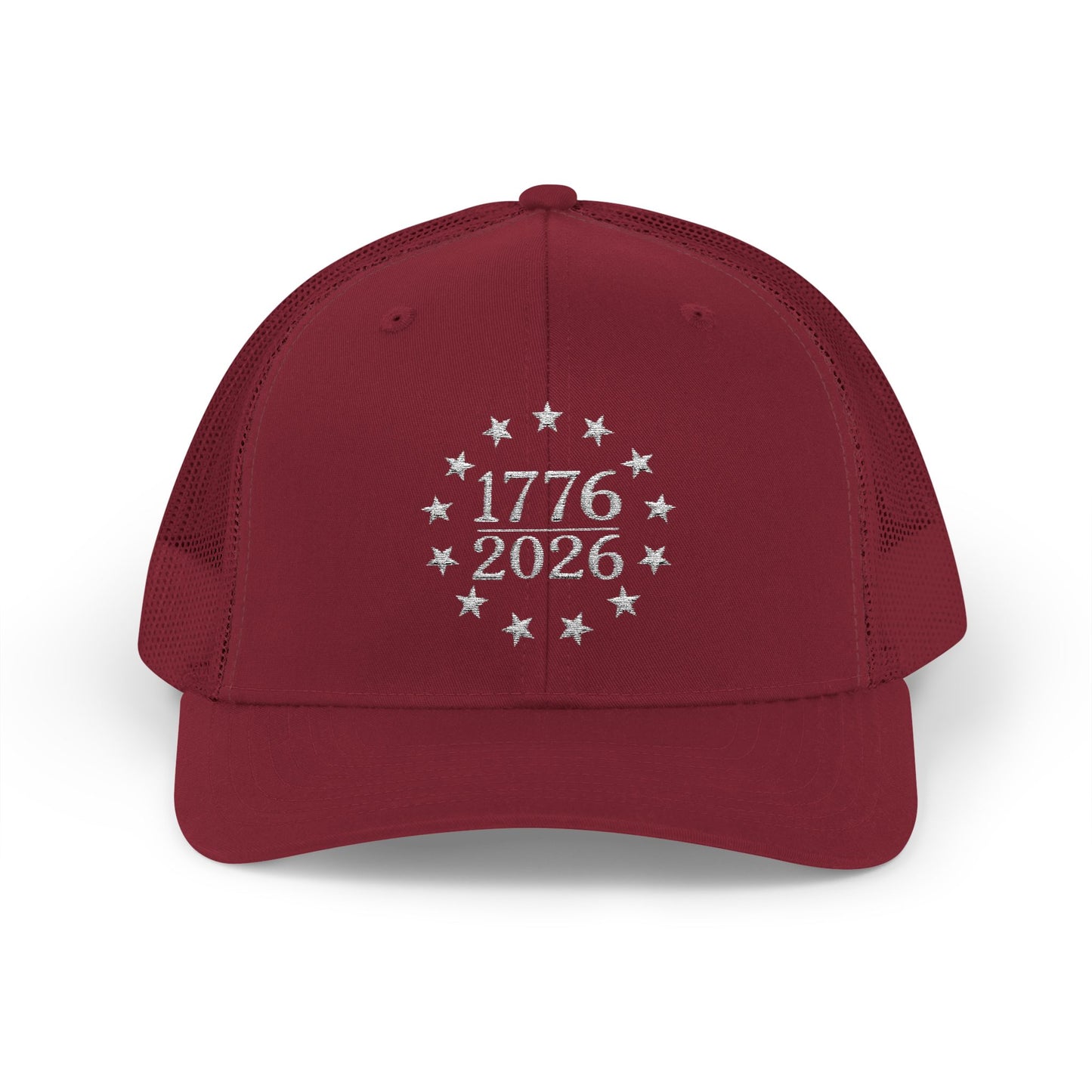 1776-2026 Patriotic Trucker Hat – Betsy Ross 13 Star Flag Cap, USA 250th Anniversary Snapback, American Freedom Hat