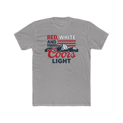 Red, White, and Coors Light Tee – Patriotic Beer Shirt for Summer Fun - Freedom Flag Co.