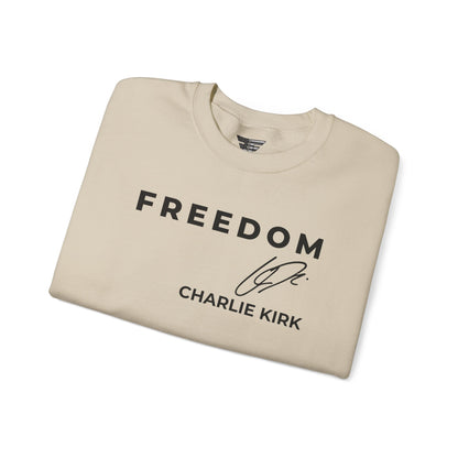 Charlie Kirk Signature Sweatshirt – Unisex Patriotic Freedom Crewneck Turning Point USA