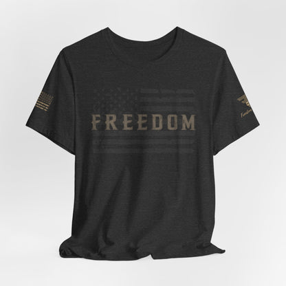 Distressed Freedom American Flag T-Shirt | Patriotic Tee