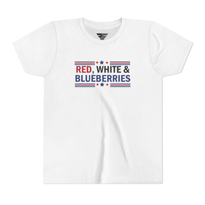 Red, White, and Blueberries Charlie Kirk Youth T-Shirt – Patriotic Memorial Tee