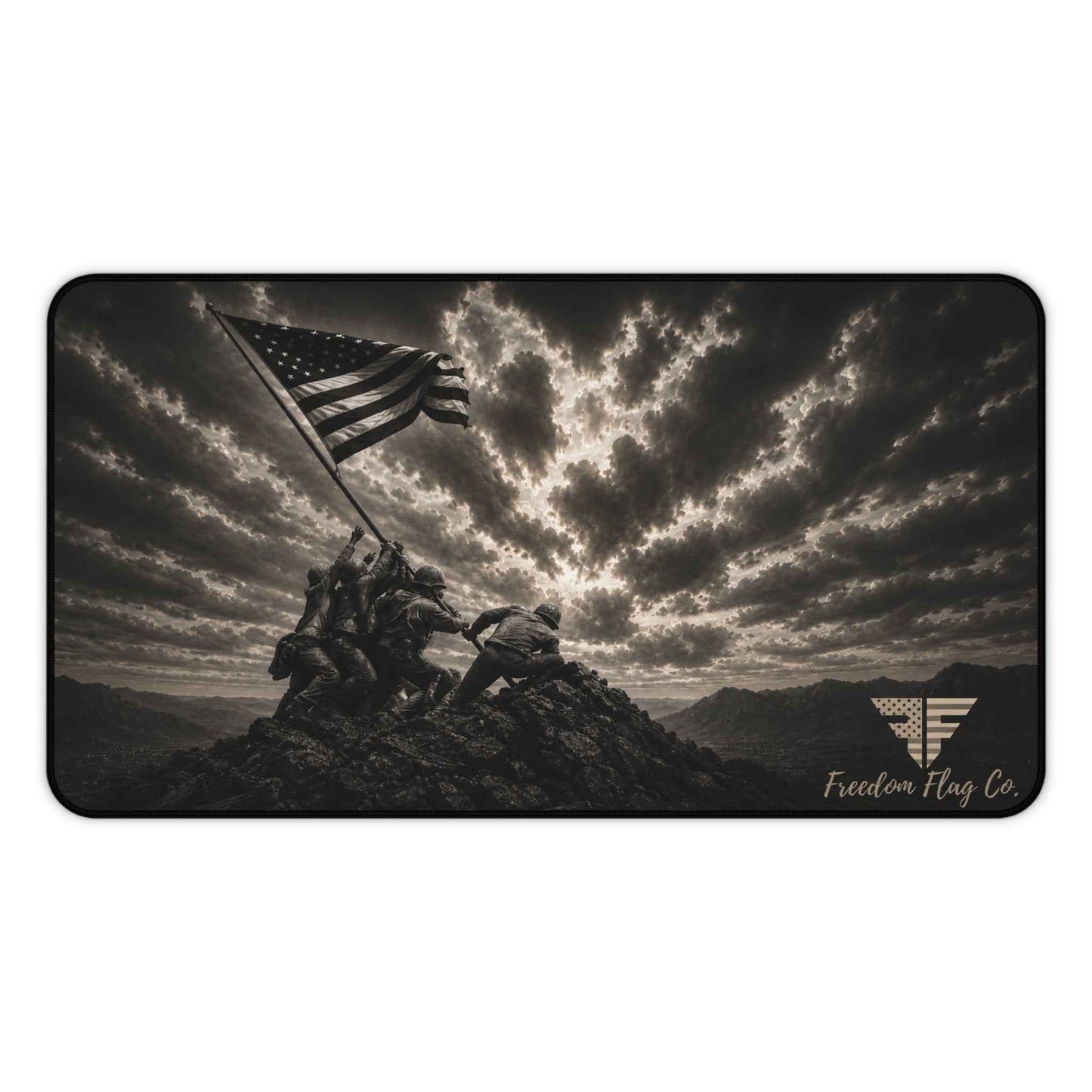 The Price of Freedom™ Desk Mat – Patriotic American Flag Mouse Pad | 12" x 22"