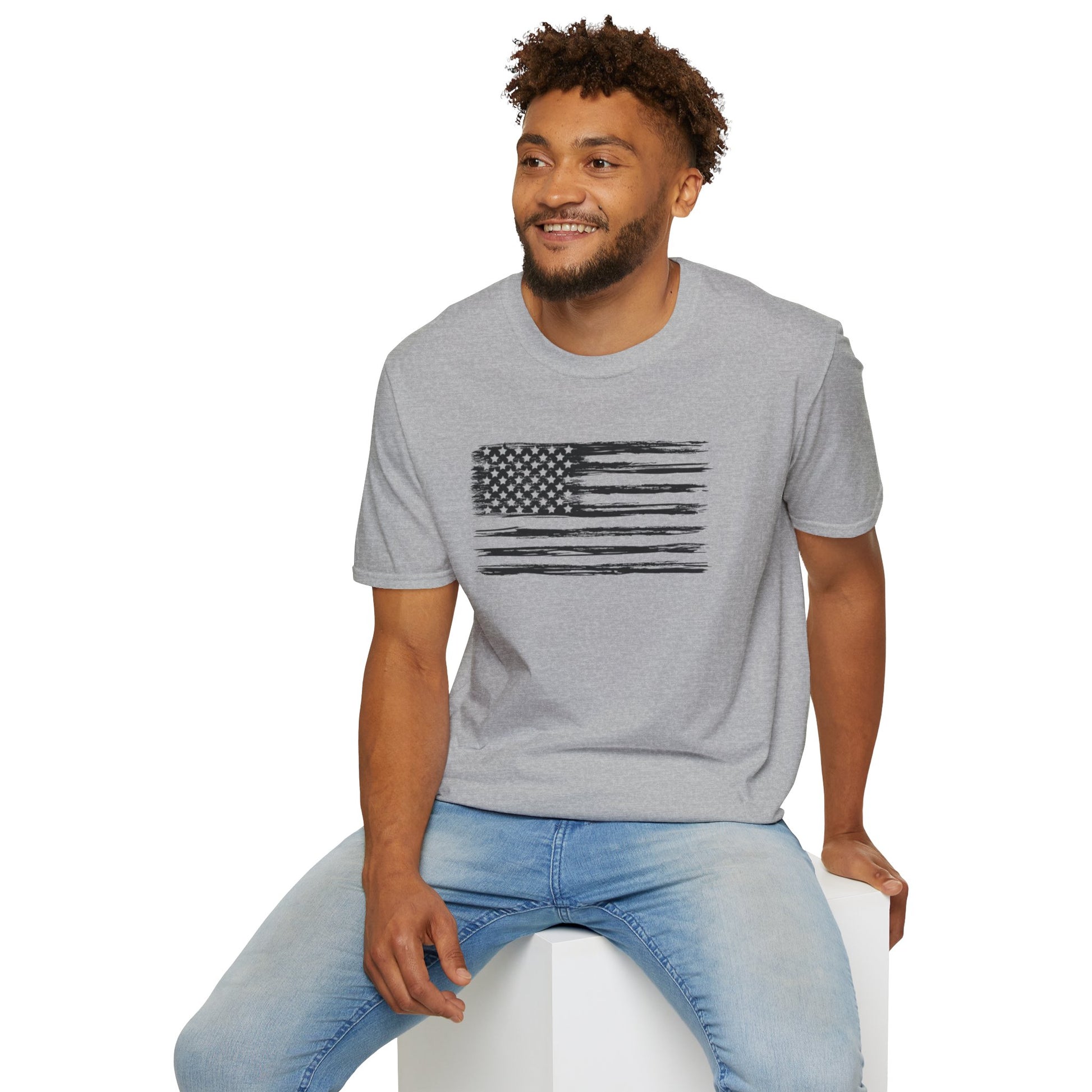 American Flag Vintage Unisex Softstyle T-Shirt - Freedom Flag Co.