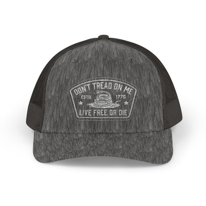Live Free or Die Trucker Hat – Patriotic Snapback Mesh Cap