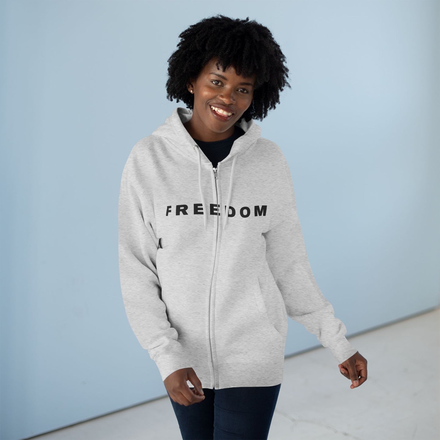 Freedom Unisex Full-Zip Hoodie – Charlie Kirk & TPUSA Tribute