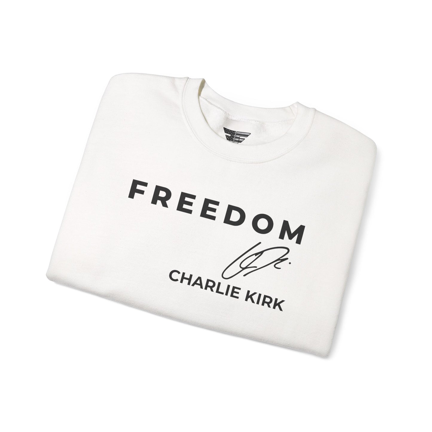 Charlie Kirk Signature Sweatshirt – Unisex Patriotic Freedom Crewneck Turning Point USA