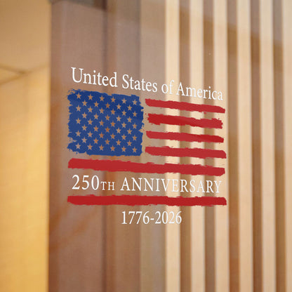 USA 250th Anniversary Vinyl Decal Sticker – 1776–2026 Patriotic Window & Car Decal