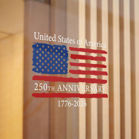 USA 250th Anniversary Vinyl Decal Sticker – 1776–2026 Patriotic Window & Car Decal