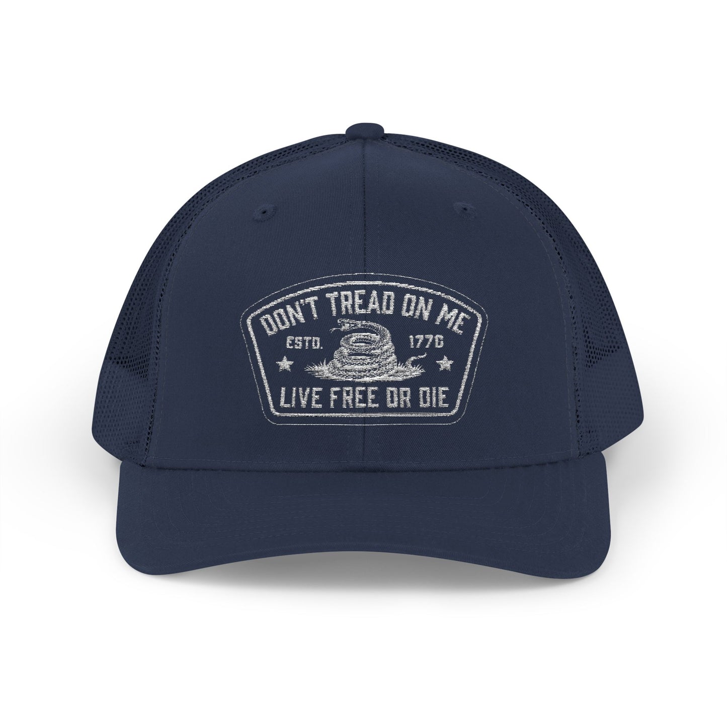 Live Free or Die Trucker Hat – Patriotic Snapback Mesh Cap