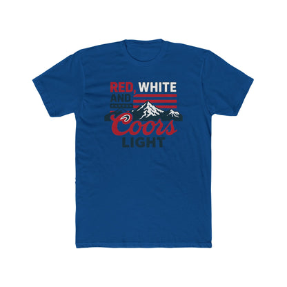 Red, White, and Coors Light Tee – Patriotic Beer Shirt for Summer Fun - Freedom Flag Co.