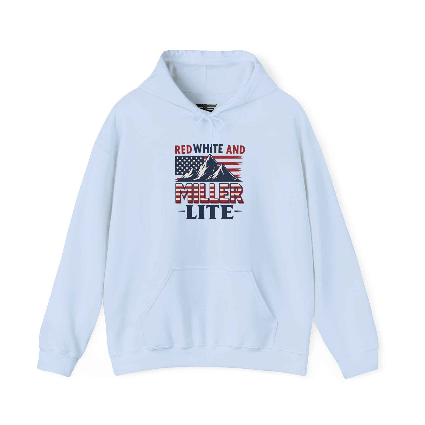 Red, White & Miller Lite Hoodie – Patriotic Beer Hoodie