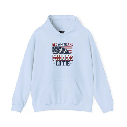 Red, White & Miller Lite Hoodie – Patriotic Beer Hoodie
