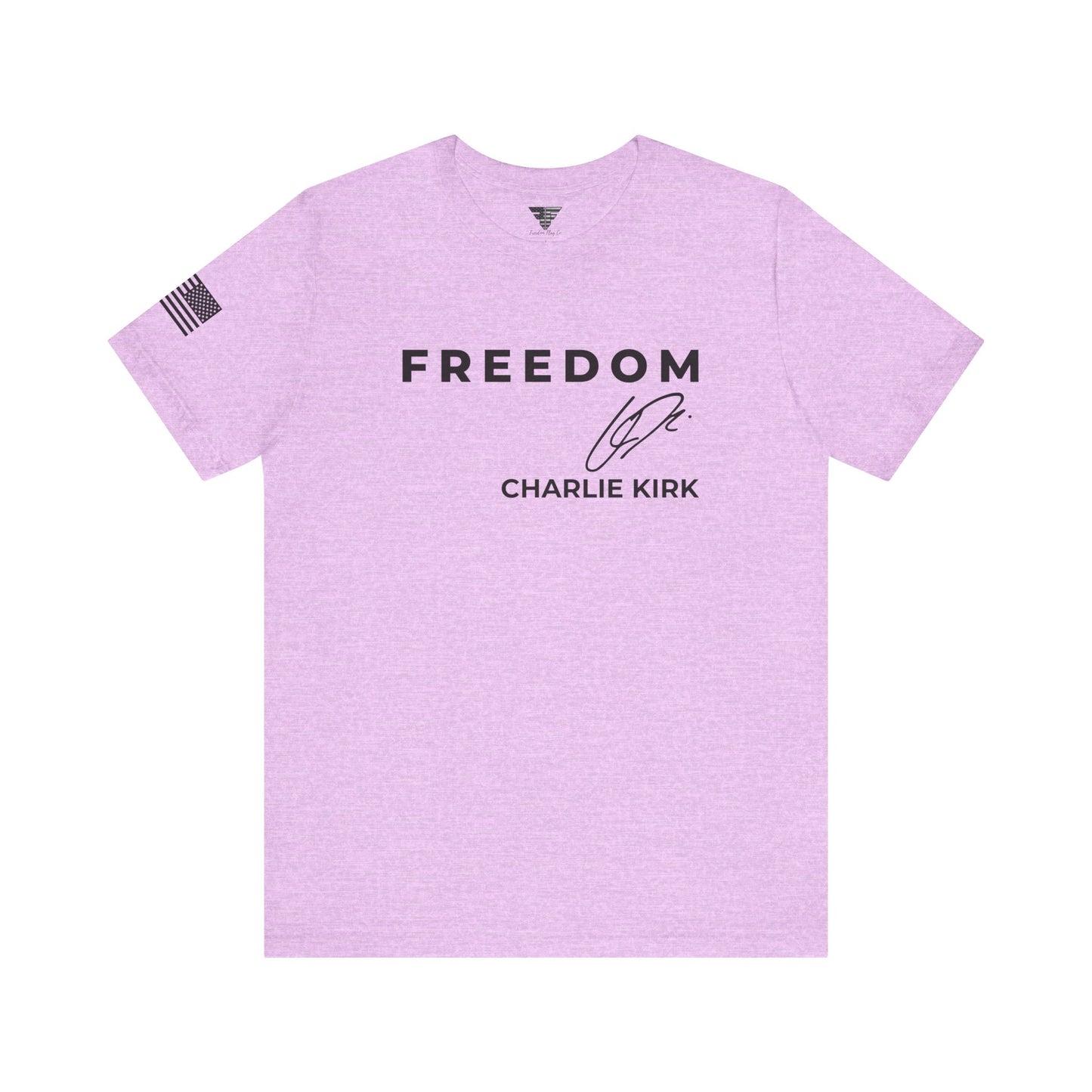 Premium Charlie Kirk Signature T-Shirt – Unisex Patriotic Freedom T-Shirt Turning Point USA