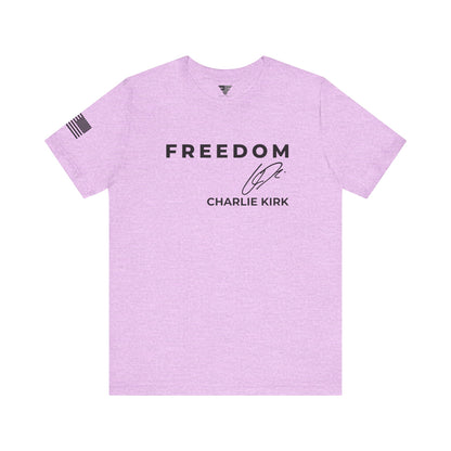 Premium Charlie Kirk Signature T-Shirt – Unisex Patriotic Freedom T-Shirt Turning Point USA
