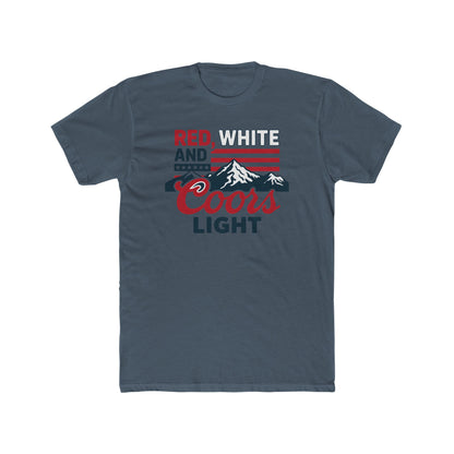Red, White, and Coors Light Tee – Patriotic Beer Shirt for Summer Fun - Freedom Flag Co.